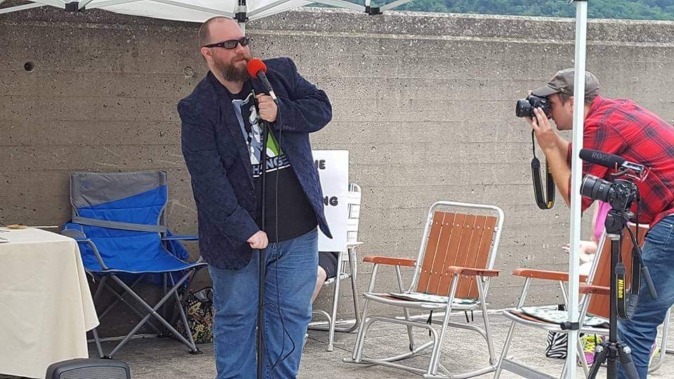 Drew at Front Street Fair